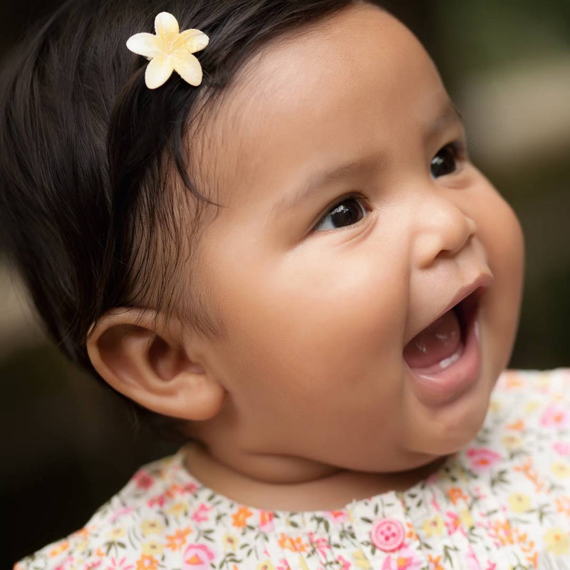 Baby with big smile after saying first words