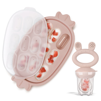 Fresh Food Feeder and Silicone Nibble Tray Set
