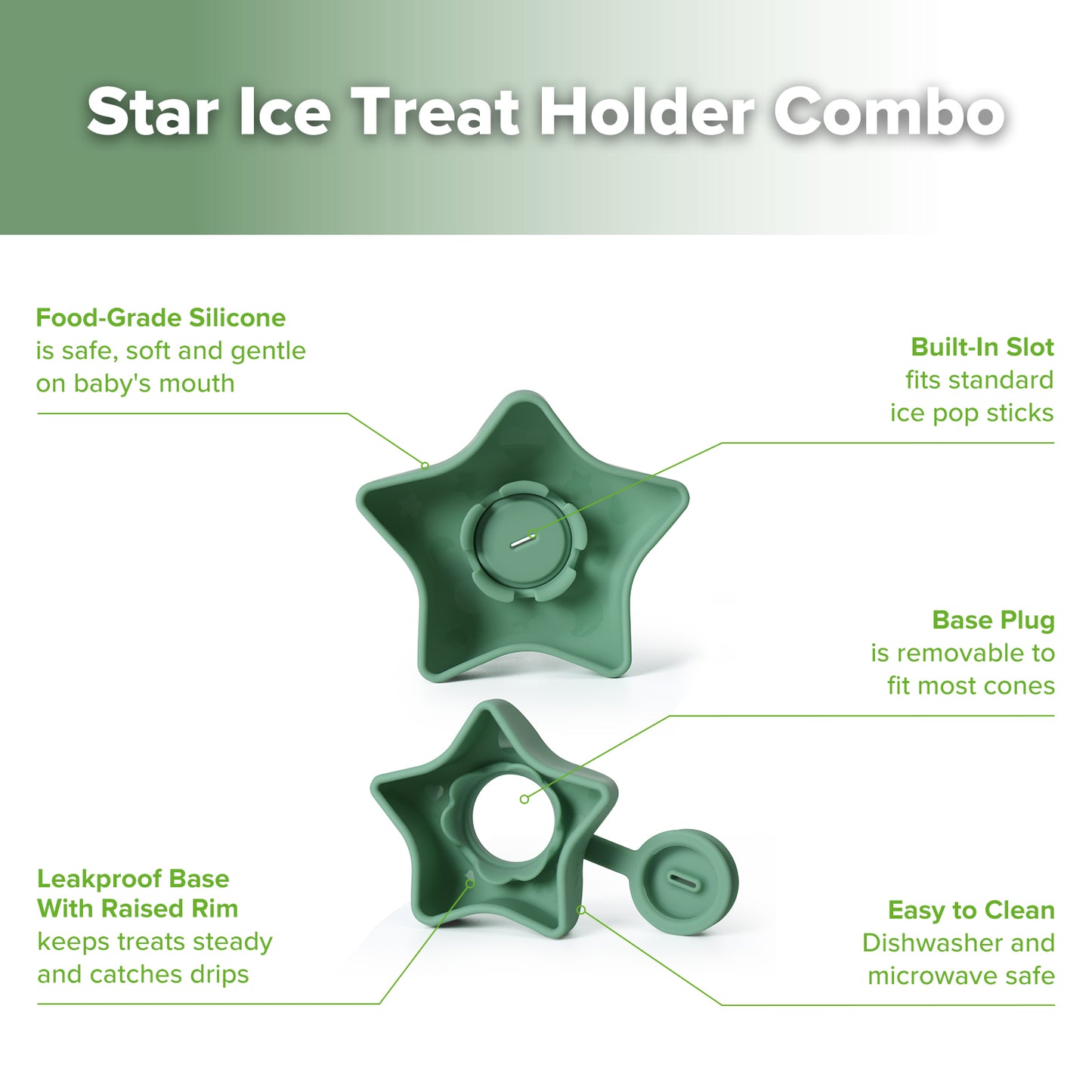 Silicone Star Ice Treat Holder Combo