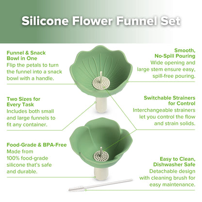 Silicone Flower Funnel Set