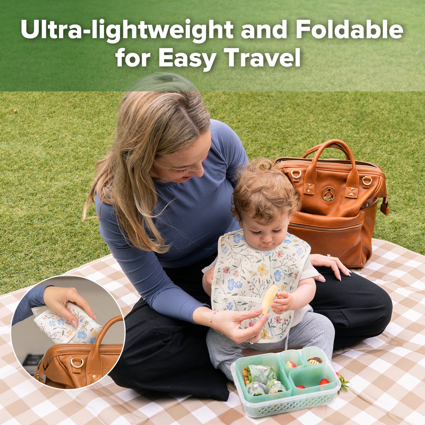 Haakaa Easy-fold Baby Bib - 2pcs