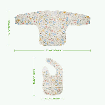 Haakaa Mess-free Smock & Bib Set