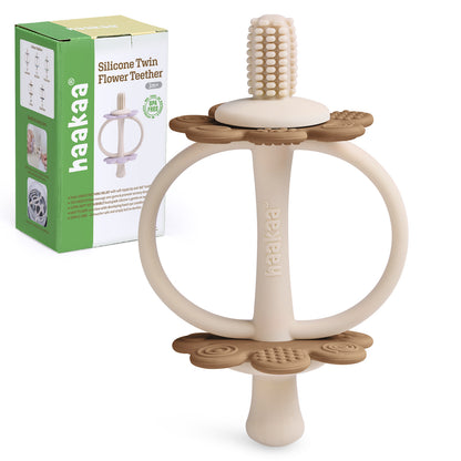 Silicone Twin Flower Teether