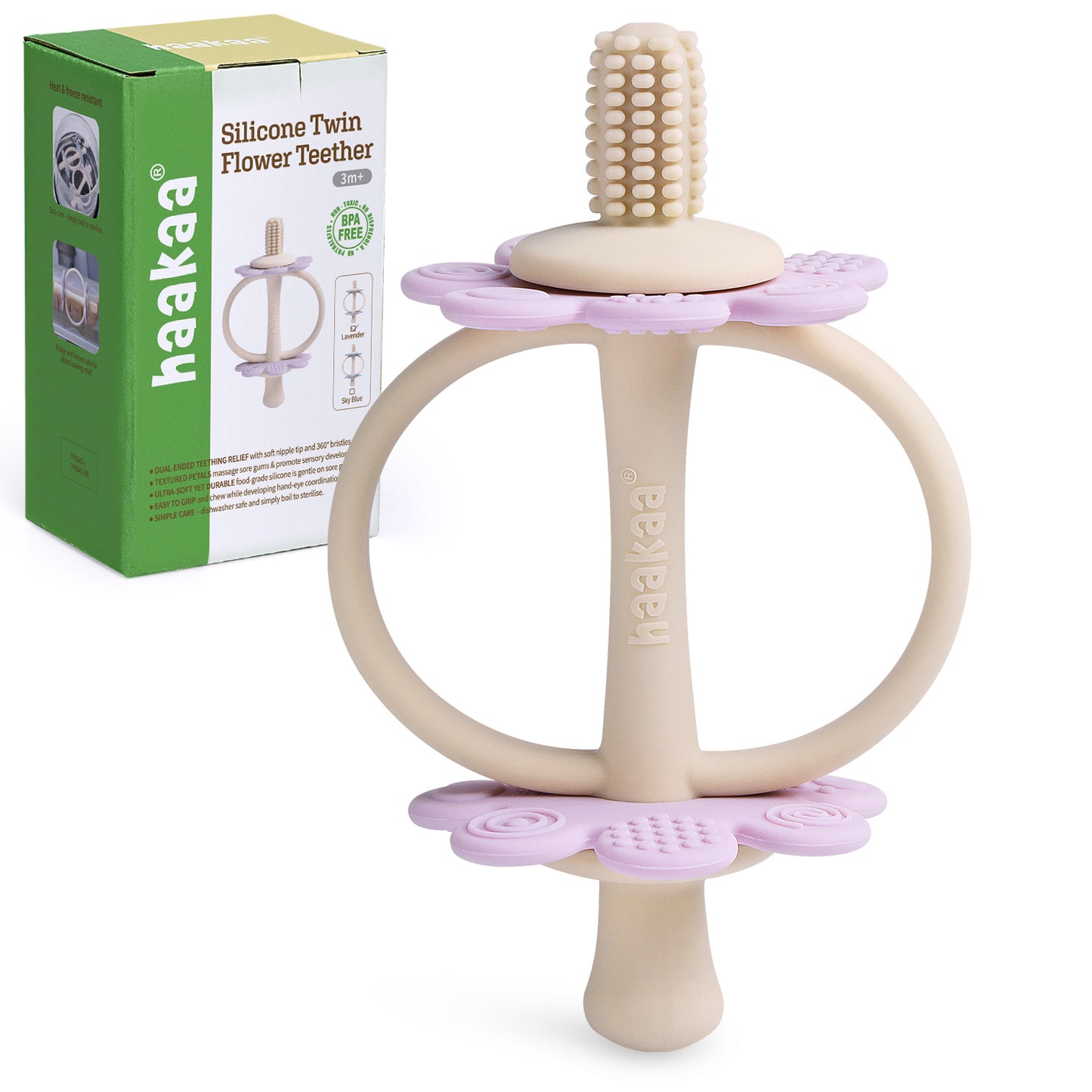 Silicone Twin Flower Teether