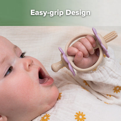 Silicone Twin Flower Teether