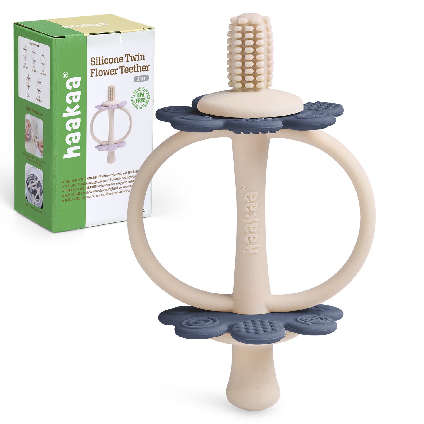 Silicone Twin Flower Teether