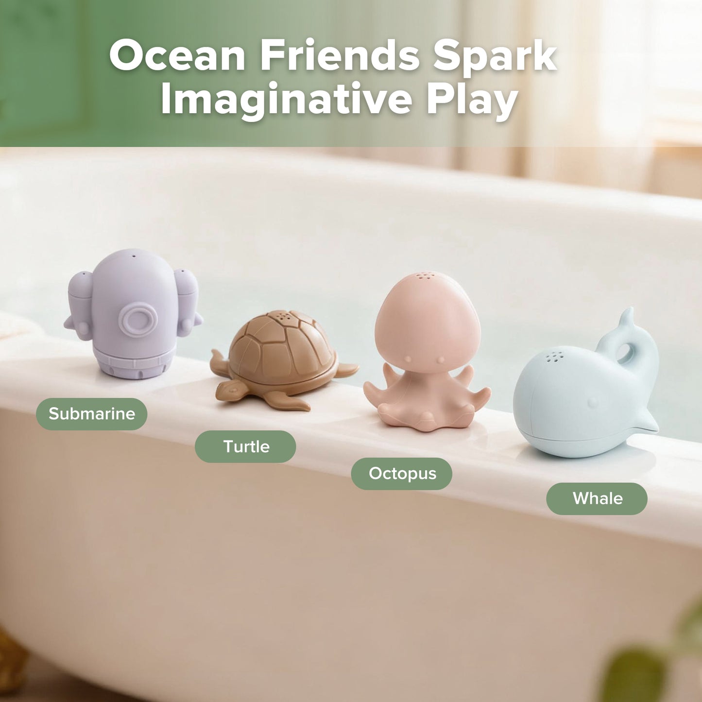 Ocean Explorer Silicone Bath Toy Set