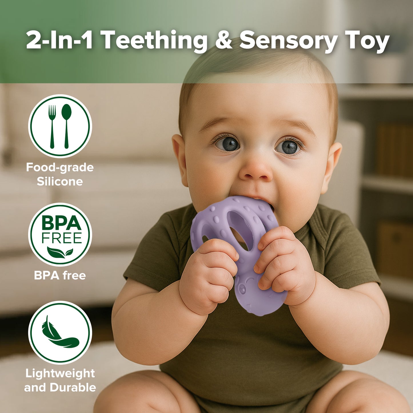 Haakaa Octopus Rattle Teether