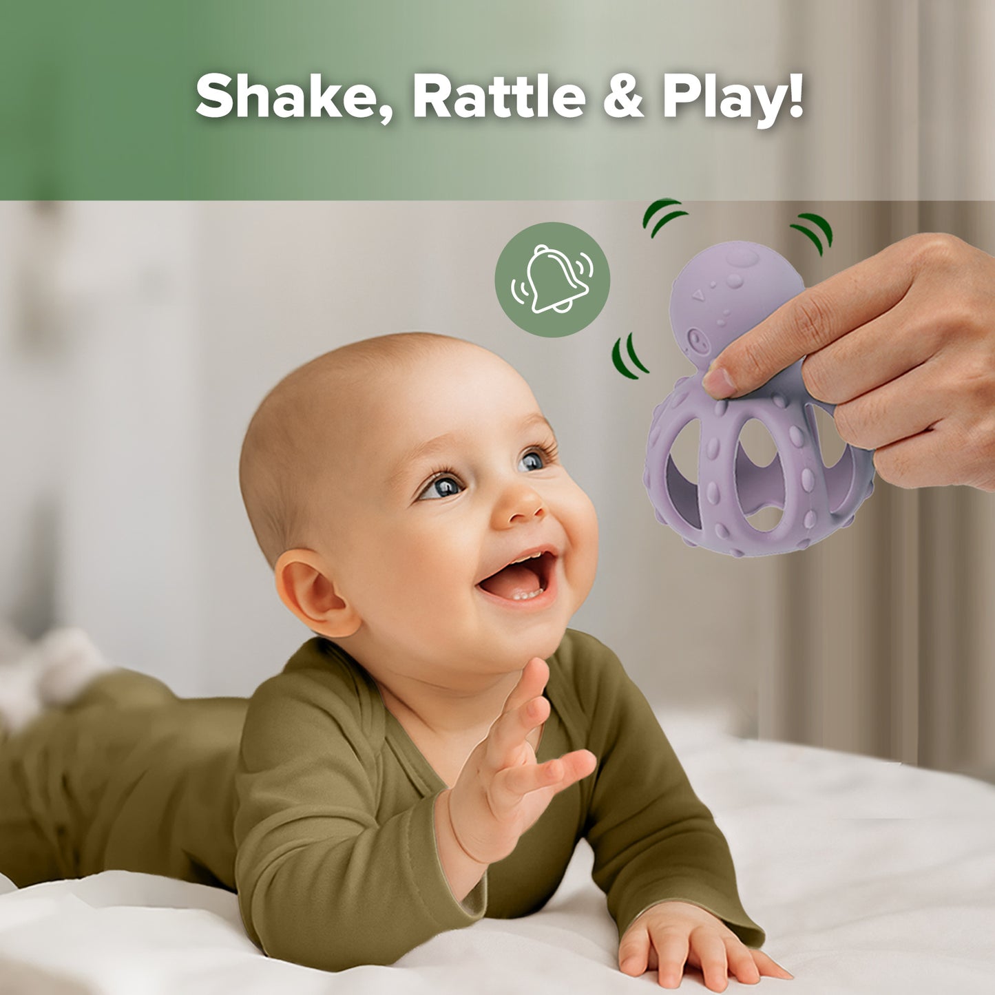 Haakaa Octopus Rattle Teether